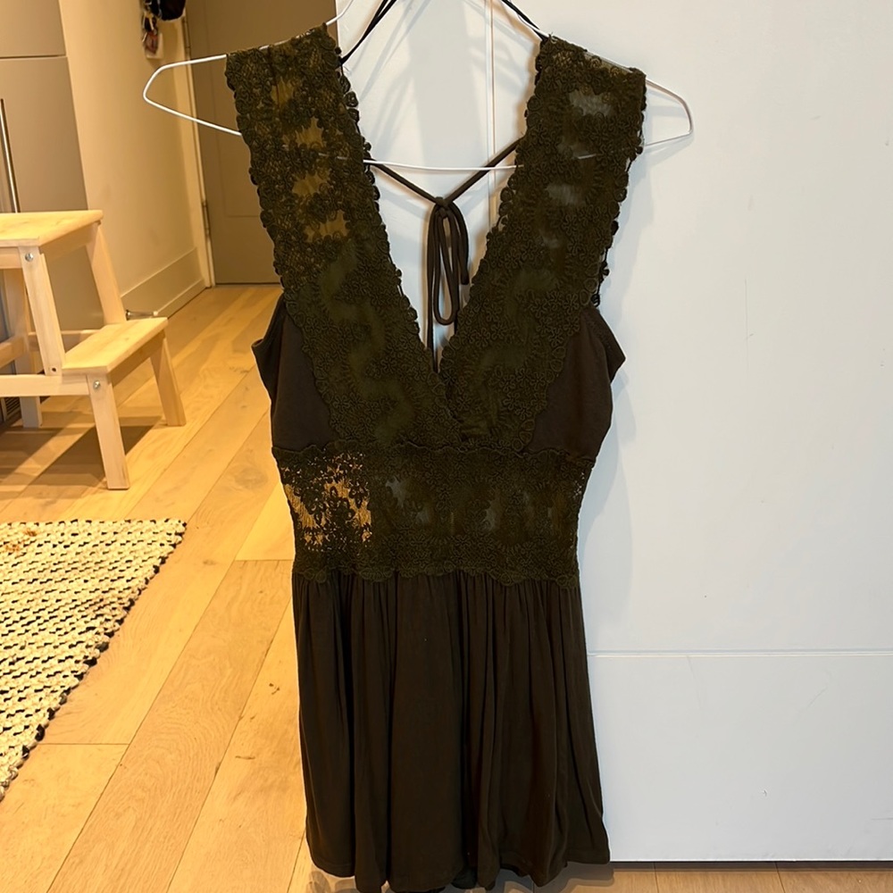 Olive green romper